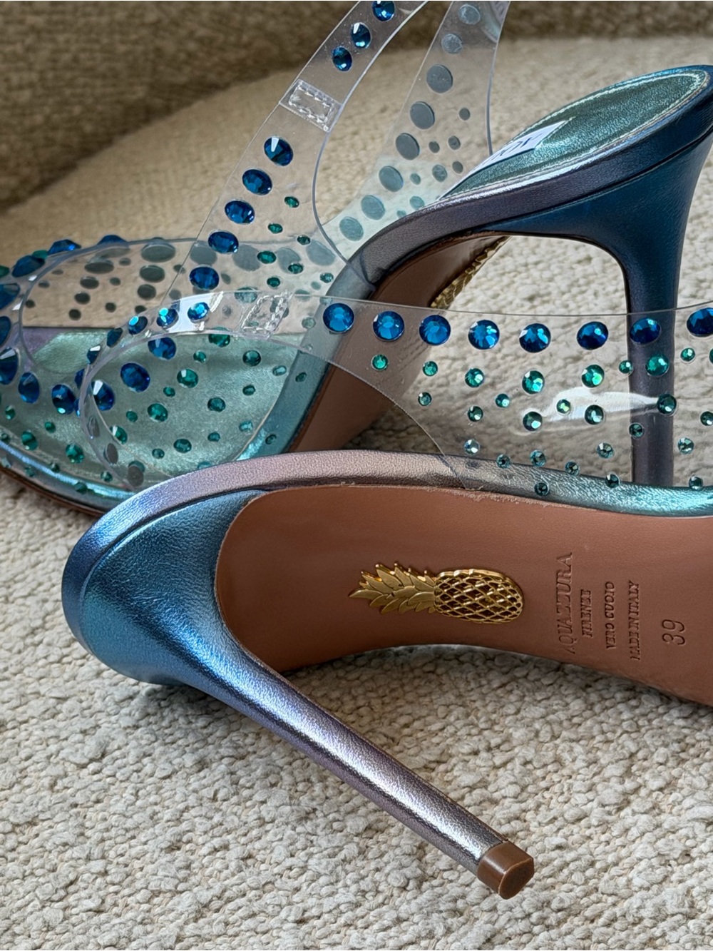 Aquazzura Starburst 105 Crystal Embellishes Heels - Picture 2 of 7